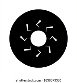 Sun icon. Trendy vector summer symbol for website design, web button, mobile app on white background