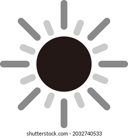Sun icon. Trendy vector summer symbol for website design, web button, mobile app.