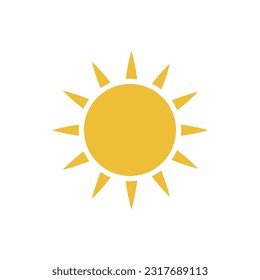 Icono de Sol. Símbolo de verano vector de moda para el diseño de sitios web, botón web, aplicación móvil.