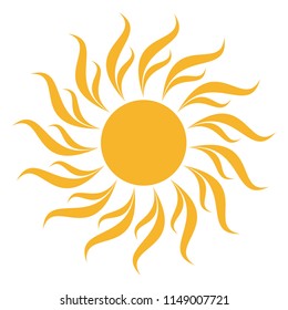Sun icon tribal as vector on a isolated background