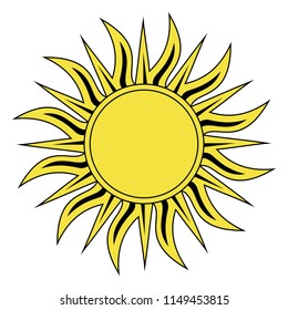 Sun icon tribal as vector on a isolated background
