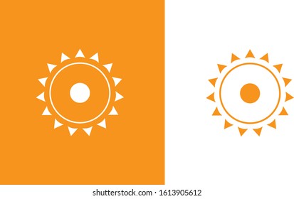 Sun icon with two background option. Use for emoji, socmed, etc.