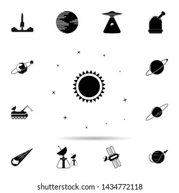 The sun icon. Universal set of space for website design and development, app development
