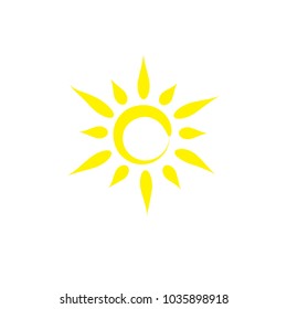 Sun icon, vector