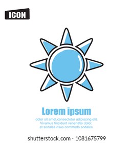Sun icon vector