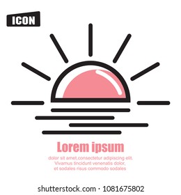 Sun icon vector
