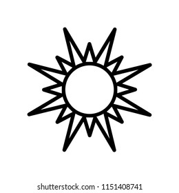 sun icon vector