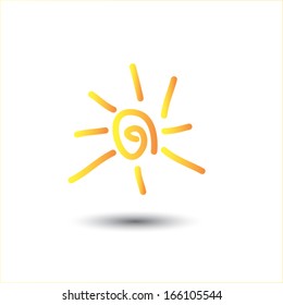 sun icon vector