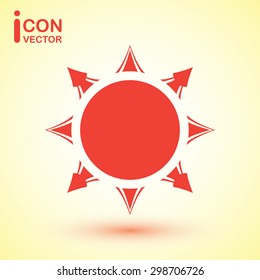 sun icon vector