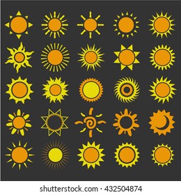 sun icon vector