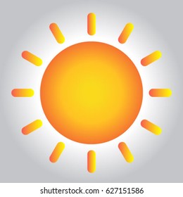 The Sun Icon Vector 