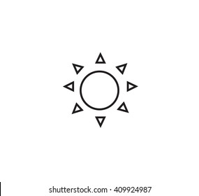 Sun Icon Vector Art Eps Image Logo Sign Flat Design App Ui Web Gray