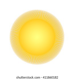 The Sun Icon Vector Art logo Sign Flat style