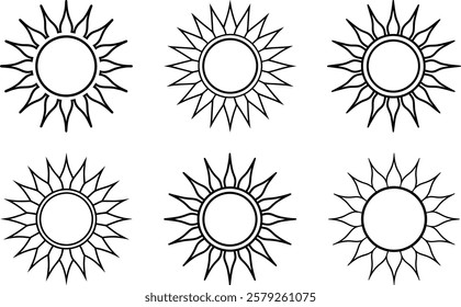 sun icon  vector artwork illustration 