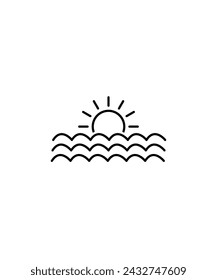 icono de sol, vector icono de mejor línea.