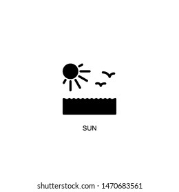 sun icon vector black design