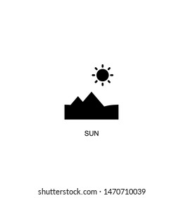 sun icon vector black design