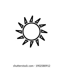 Vector de icono Sun. Vector de icono de brillo