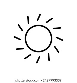 Sun icon vector. Brightness Icon vector