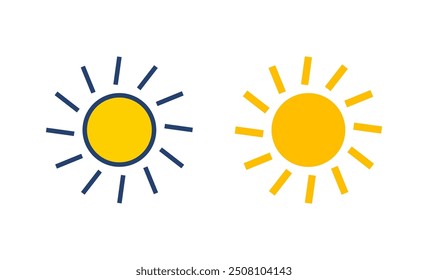 Sun icon vector. Brightness Icon vector