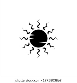 Sun icon vector. Brightness Icon vector on white background.