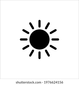 Sun icon vector. Brightness Icon vector on white background.