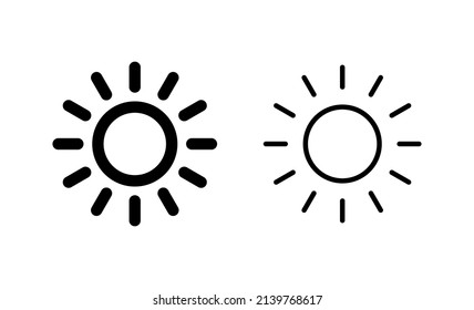 Sun icon vector. Brightness sign and symbol