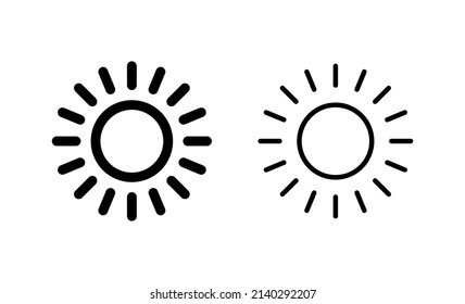 Sun icon vector. Brightness sign and symbol