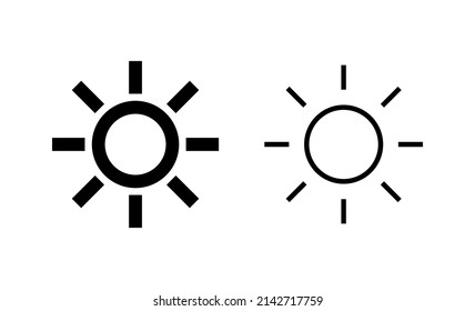 Sun icon vector. Brightness sign and symbol