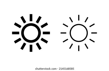 Sun icon vector. Brightness sign and symbol