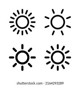 Vector de icono Sun. Signo de brillo y símbolo