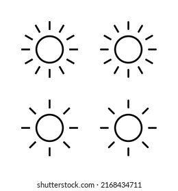 Sun icon vector. Brightness sign and symbol