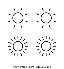 Sun icon vector. Brightness sign and symbol