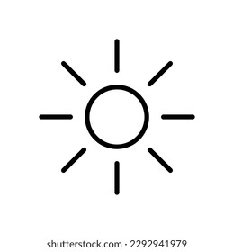 Vector de icono Sun. signo de brillo para el móvil y el sitio..eps
