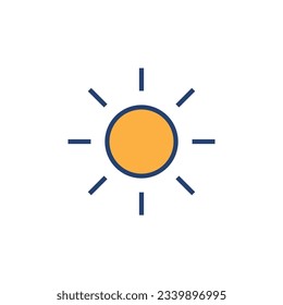 Sun icon vector. Brightness sign and symbol