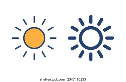 Sun icon vector. Brightness sign and symbol