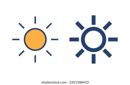 Sun icon vector. Brightness sign and symbol