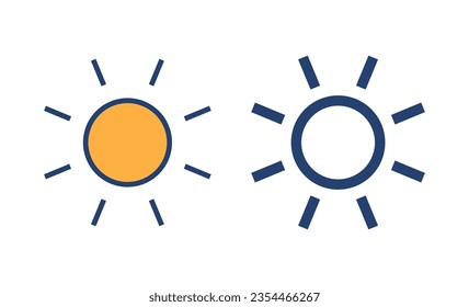 Sun icon vector. Brightness sign and symbol