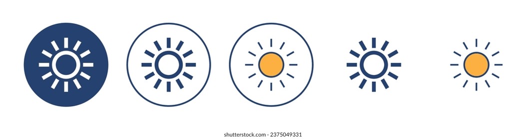 Sun icon vector. Brightness sign and symbol