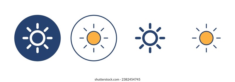 Vector de icono Sun. Signo de brillo y símbolo