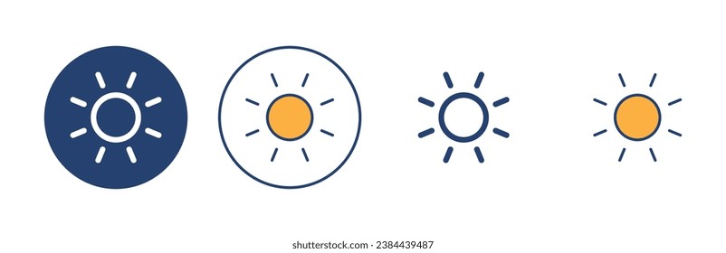 Sun icon vector. Brightness sign and symbol