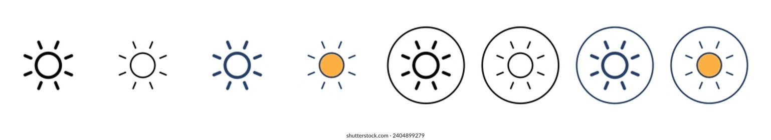 Sun icon vector. Brightness sign and symbol