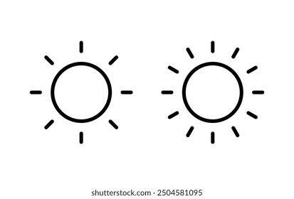 Sun icon vector.  brightness sign vector