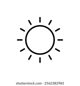 Sun icon vector. Brightness sign and symbol