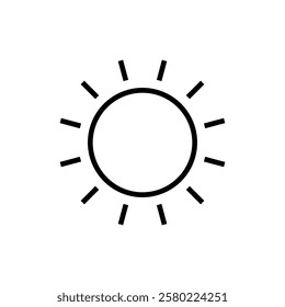 Sun icon vector. Brightness sign and symbol
