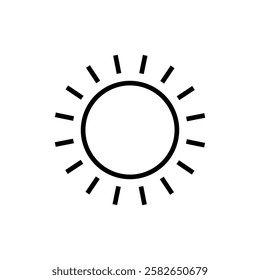 Sun icon vector. Brightness sign and symbol