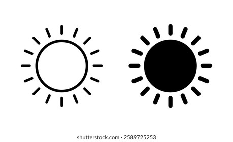 Sun icon vector. Brightness sign and symbol