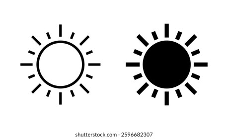 Sun icon vector. Brightness sign and symbol