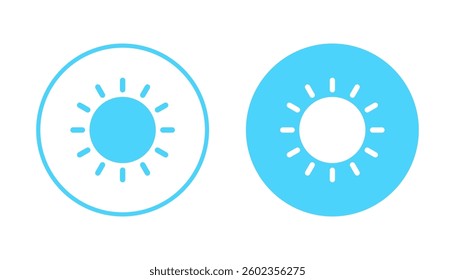 Sun icon vector. Brightness sign and symbol