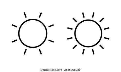 Sun icon vector. Brightness sign and symbol